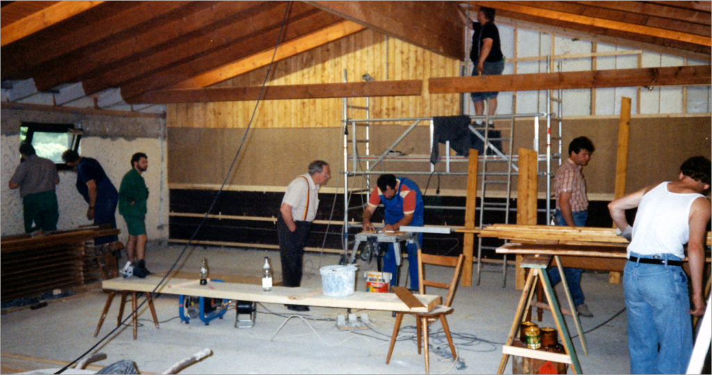 Bau der Schießhalle