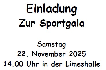 Einladung Sportgala 2025